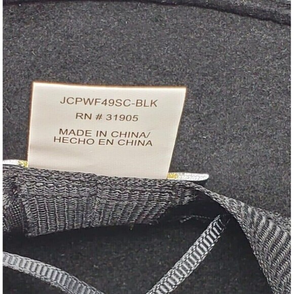 SCALA 100% WOOL BLACK CLOCHE BUCKET STYLE HAT WOMEN OS ADJUSTABLE - Picture 11 of 12